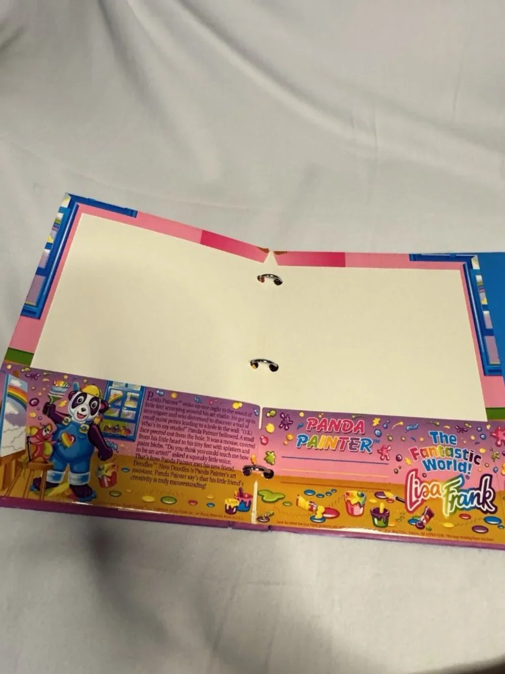 Vintage Lisa Frank Princess Pearl Dog Trapper Keeper Binder Folders Stickers Lot